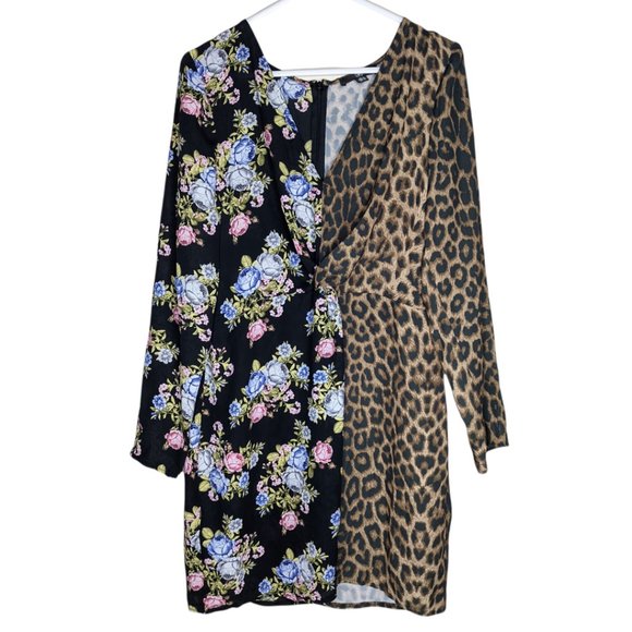Missguided Dresses & Skirts - Missguided floral leopard print mini dress